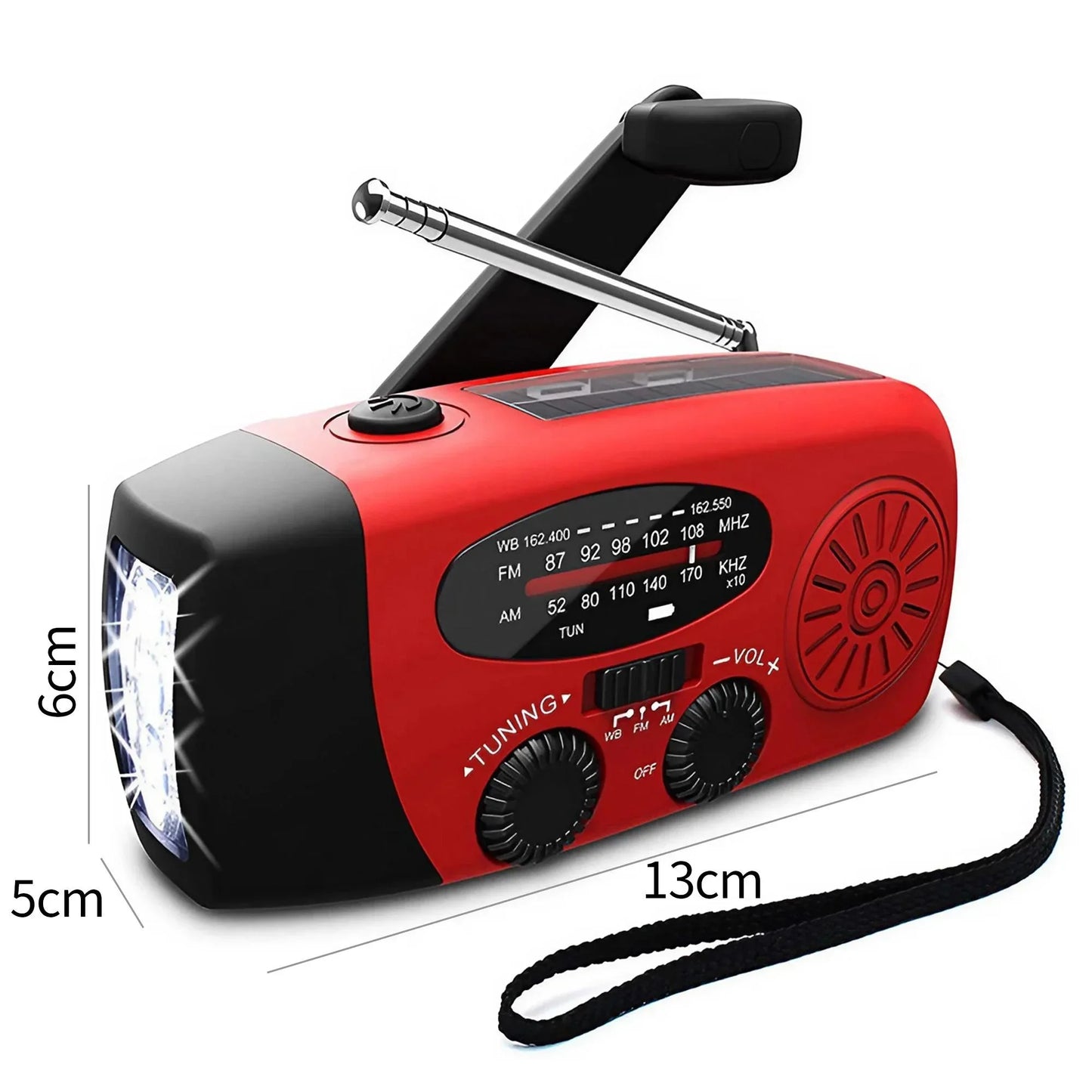 Radio de Emergencia Solar, Dinamo y USB - Comunicación y Energía Esencial para tu Kit de Supervivencia