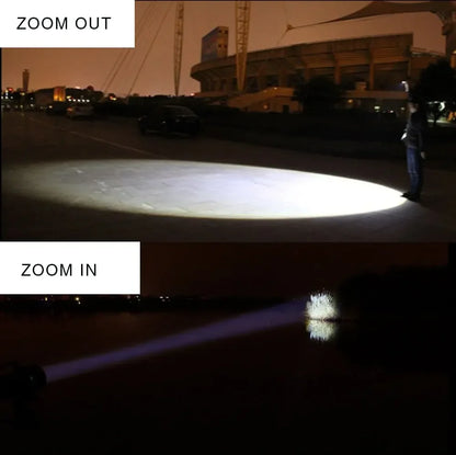 Linterna LED T6 Alta Potencia - 5 Modos, Zoom, Pilas AAA o 18650