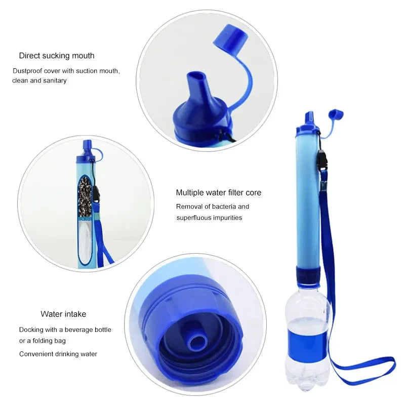 Filtro de Agua Personal de Supervivencia - Purificación Instantánea